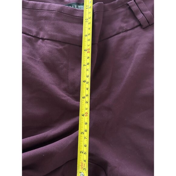7th Avenue Design Studio New York Co Burgundy Stretch Pull on Pants size 12 - Picture 7 of 9